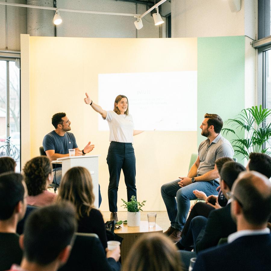 A team learning a product through an interactive walkthrough